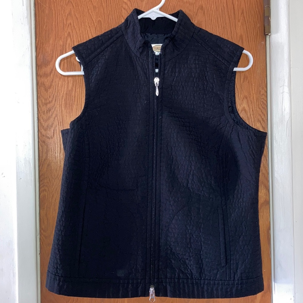 Talbots black thin quilted women’s vest